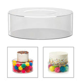 Maxbell Acrylic Cylinder Display Riser Round Tabletop Decoration Base for Birthday D20cmxH10cm