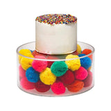 Maxbell Acrylic Cylinder Display Riser Round Tabletop Decoration Base for Birthday D25cmxH10cm