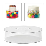 Maxbell Acrylic Cylinder Display Riser Round Tabletop Decoration Base for Birthday D30cmxH10cm