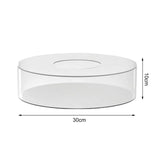 Maxbell Acrylic Cylinder Display Riser Round Tabletop Decoration Base for Birthday D30cmxH10cm