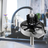 Maxbell Press Type Faucet glass cup rinser Accessories Cleaner Cup Washer for Bar Home Argent