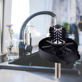 Maxbell Press Type Faucet glass cup rinser Accessories Cleaner Cup Washer for Bar Home Black