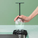 Maxbell Automatic Cup Rinser Bar Bottle Washer Kitchen Accessories for Bar Cafe Black