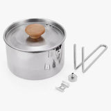 Maxbell Portable Camping Pot Multifunctional Pot Kettle for Hiking Picnic Outdoor