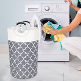 Maxbell Laundry Organizer Bag Storage Clothes Basket for Bedroom Bathroom Gray