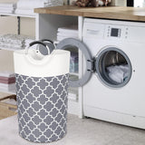 Maxbell Laundry Organizer Bag Storage Clothes Basket for Bedroom Bathroom Gray