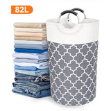 Maxbell Laundry Organizer Bag Storage Clothes Basket for Bedroom Bathroom Gray