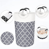 Maxbell Laundry Organizer Bag Storage Clothes Basket for Bedroom Bathroom Gray