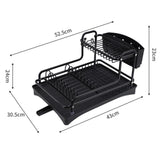 Maxbell Dish Drying Rack Kitchen Accessories Dish Drainer for Countertop Kitchen Black