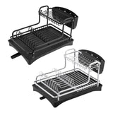 Maxbell Dish Drying Rack Kitchen Accessories Dish Drainer for Countertop Kitchen Black