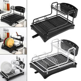 Maxbell Dish Drying Rack Kitchen Accessories Dish Drainer for Countertop Kitchen Black