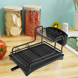 Maxbell Dish Drying Rack Kitchen Accessories Dish Drainer for Countertop Kitchen Black