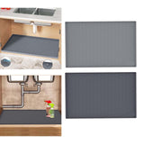 Maxbell Silicone Sink Mat Rolling Flexible Easy to Clean for Cabinet Bathroom Gray