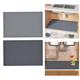 Maxbell Silicone Sink Mat Rolling Flexible Easy to Clean for Cabinet Bathroom Gray