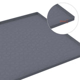 Maxbell Silicone Sink Mat Rolling Flexible Easy to Clean for Cabinet Bathroom Dark Gray