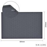 Maxbell Silicone Sink Mat Rolling Flexible Easy to Clean for Cabinet Bathroom Dark Gray