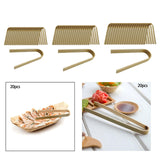 Maxbell 20 Packs Bamboo Toaster Tongs Heat Resistant Pet Feeding Tongs for Bread 15cm