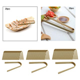 Maxbell 20 Packs Bamboo Toaster Tongs Heat Resistant Pet Feeding Tongs for Bread 15cm