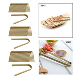 Maxbell 20 Packs Bamboo Toaster Tongs Heat Resistant Pet Feeding Tongs for Bread 15cm