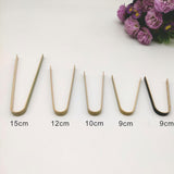 Maxbell 20 Packs Bamboo Toaster Tongs Heat Resistant Pet Feeding Tongs for Bread 15cm