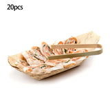 Maxbell 20 Packs Bamboo Toaster Tongs Heat Resistant Pet Feeding Tongs for Bread 15cm