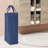 Maxbell Collapsible Laundry Basket Large Storage Bin Organizer for Dorm Bedroom Dark blue