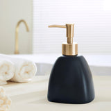 Maxbell Refillable Pump Bottles Multipurpose Liquid Soap Dispenser for Countertops 10cmx16cm Black