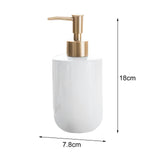 Maxbell Refillable Pump Bottles Multipurpose Liquid Soap Dispenser for Countertops 7.8cmx18cm White