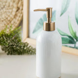 Maxbell Portable Hand Liquid Pump Bottle Empty Soap Dispenser for Makeup Mouthwash White