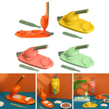 Maxbell Manual Dumpling Maker Utensils Dumpling Wrapper for Baking Kitchen Pancakes Orange