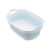 Maxbell Folding Bathing Tub with Drainage Hole Indoor Outdoor Use Multi Purpose Blue