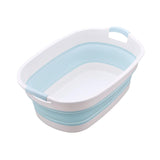 Maxbell Folding Bathing Tub with Drainage Hole Indoor Outdoor Use Multi Purpose Blue