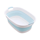 Maxbell Folding Bathing Tub with Drainage Hole Indoor Outdoor Use Multi Purpose Blue