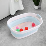 Maxbell Folding Bathing Tub with Drainage Hole Indoor Outdoor Use Multi Purpose Blue