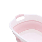 Maxbell Folding Bathing Tub with Drainage Hole Indoor Outdoor Use Multi Purpose Pink