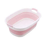 Maxbell Folding Bathing Tub with Drainage Hole Indoor Outdoor Use Multi Purpose Pink