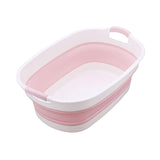 Maxbell Folding Bathing Tub with Drainage Hole Indoor Outdoor Use Multi Purpose Pink