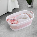 Maxbell Folding Bathing Tub with Drainage Hole Indoor Outdoor Use Multi Purpose Pink