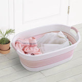 Maxbell Folding Bathing Tub with Drainage Hole Indoor Outdoor Use Multi Purpose Pink