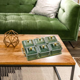 Maxbell Divided Serving Dishes Relish Tray Appetizer Condiment Server for Home Green
