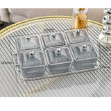Maxbell Divided Serving Dishes Relish Tray Appetizer Condiment Server for Home Grey
