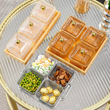Maxbell Divided Serving Dishes Relish Tray Appetizer Condiment Server for Home Grey