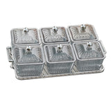Maxbell Divided Serving Dishes Relish Tray Appetizer Condiment Server for Home Grey
