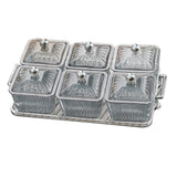 Maxbell Divided Serving Dishes Relish Tray Appetizer Condiment Server for Home Grey