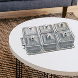 Maxbell Divided Serving Dishes Relish Tray Appetizer Condiment Server for Home Grey