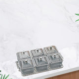 Maxbell Divided Serving Dishes Relish Tray Appetizer Condiment Server for Home Grey
