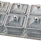 Maxbell Divided Serving Dishes Relish Tray Appetizer Condiment Server for Home Grey