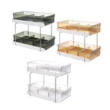 Maxbell 2 Tiers Desktop Organizer Modern Freestanding for Bedroom Dorm Vanity Table Dark Green