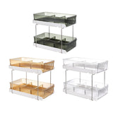 Maxbell 2 Tiers Desktop Organizer Modern Freestanding for Bedroom Dorm Vanity Table Dark Green