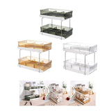 Maxbell 2 Tiers Desktop Organizer Modern Freestanding for Bedroom Dorm Vanity Table Dark Green